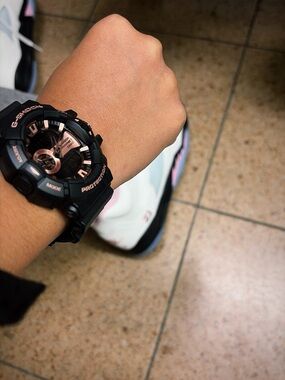 G-Shock Black with Rose Gold Accent Sport Watch